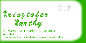 krisztofer marthy business card